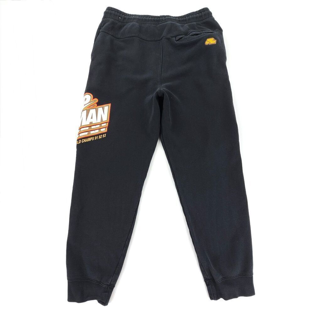 NIKE Air Jordan Jumpman Fleece Sweatpants Black Jogger 90s Athleisure Lounge Y2k - Picture 6 of 9